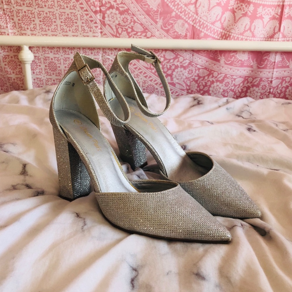 Silver Sparkle Cinderella Heels ♡